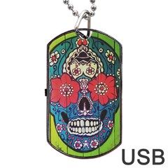 Mexican Skull Dog Tag Usb Flash (two Sides) by alllovelyideas