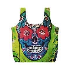 Mexican Skull Full Print Recycle Bag (m) by alllovelyideas