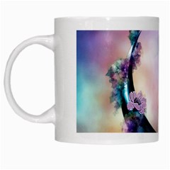 Cute Little Maltese Puppy On The Moon White Mugs by FantasyWorld7