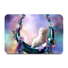 Cute Little Maltese Puppy On The Moon Plate Mats by FantasyWorld7