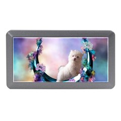 Cute Little Maltese Puppy On The Moon Memory Card Reader (mini) by FantasyWorld7