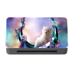 Cute Little Maltese Puppy On The Moon Memory Card Reader With Cf by FantasyWorld7