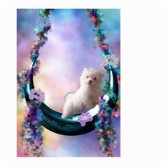 Cute Little Maltese Puppy On The Moon Large Garden Flag (two Sides) by FantasyWorld7