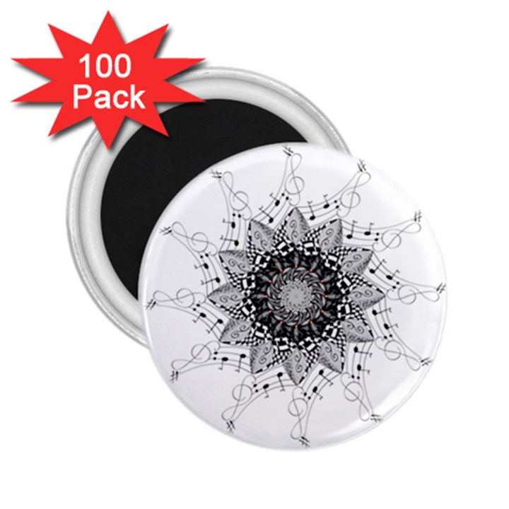 Mandala misic 2.25  Magnets (100 pack) 