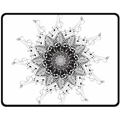 Mandala Misic Fleece Blanket (medium)  by alllovelyideas