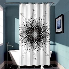 Mandala Misic Shower Curtain 36  X 72  (stall)  by alllovelyideas