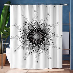 Mandala Misic Shower Curtain 60  X 72  (medium)  by alllovelyideas