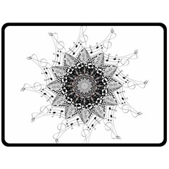 Mandala Misic Double Sided Fleece Blanket (large)  by alllovelyideas