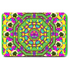 Cool Colors To Love And Cherish Large Doormat  by pepitasart