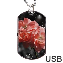 Rose 572757 1920 Dog Tag Usb Flash (one Side) by vintage2030