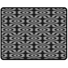 Monochrome Centipede Arabesque Fleece Blanket (medium)  by linceazul