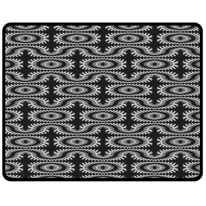 Monochrome Centipede Arabesque Fleece Blanket (Medium) 