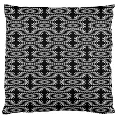 Monochrome Centipede Arabesque Large Flano Cushion Case (one Side) by linceazul