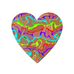 Colorful wavy shapes                                            Magnet (Heart)