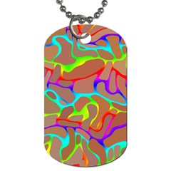 Colorful wavy shapes                                            Dog Tag (One Side)