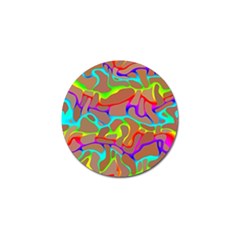 Colorful wavy shapes                                            Golf Ball Marker (4 pack)