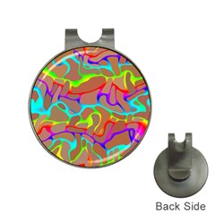 Colorful wavy shapes                                            Golf Ball Marker Hat Clip