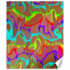 Colorful wavy shapes                                            Canvas 8  x 10 