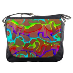 Colorful wavy shapes                                            Messenger Bag