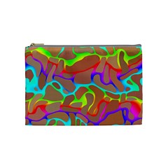 Colorful wavy shapes                                            Cosmetic Bag