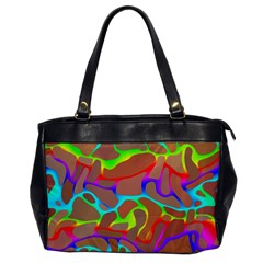 Colorful wavy shapes                                            Oversize Office Handbag