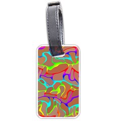 Colorful wavy shapes                                            Luggage Tag (one side)