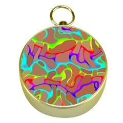 Colorful wavy shapes                                            Gold Compass