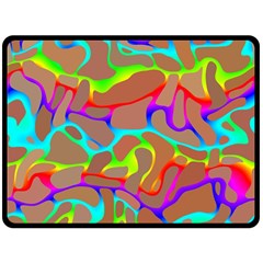 Colorful wavy shapes                                           Fleece Blanket