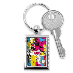 Distorted Shapes                                            Key Chain (rectangle) by LalyLauraFLM