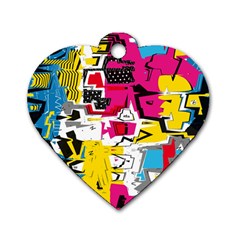 Distorted Shapes                                            Dog Tag Heart (one Side) by LalyLauraFLM