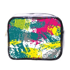 Cracked Shapes                                             Mini Toiletries Bag (one Side) by LalyLauraFLM