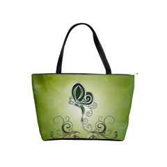 Wonderful Butterlies , Green Colors Classic Shoulder Handbag by FantasyWorld7