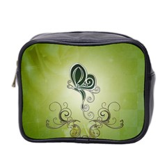 Wonderful Butterlies , Green Colors Mini Toiletries Bag (two Sides) by FantasyWorld7