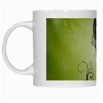 Wonderful Butterlies , Green Colors White Mugs Left