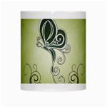 Wonderful Butterlies , Green Colors White Mugs Center