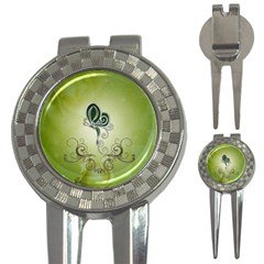 Wonderful Butterlies , Green Colors 3-in-1 Golf Divots by FantasyWorld7