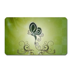 Wonderful Butterlies , Green Colors Magnet (rectangular) by FantasyWorld7