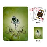 Wonderful Butterlies , Green Colors Playing Cards Single Design Back