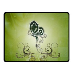 Wonderful Butterlies , Green Colors Fleece Blanket (small) by FantasyWorld7