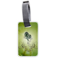 Wonderful Butterlies , Green Colors Luggage Tags (one Side)  by FantasyWorld7