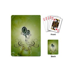 Wonderful Butterlies , Green Colors Playing Cards (mini) by FantasyWorld7