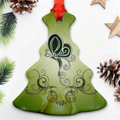 Wonderful Butterlies , Green Colors Ornament (christmas Tree)  by FantasyWorld7