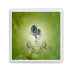 Wonderful Butterlies , Green Colors Memory Card Reader (square) by FantasyWorld7