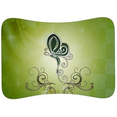 Wonderful Butterlies , Green Colors Velour Seat Head Rest Cushion by FantasyWorld7