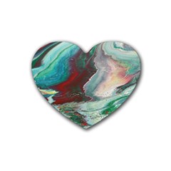 Dreams In Color Rubber Coaster (heart)  by WILLBIRDWELL