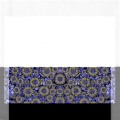 Blue Small Wonderful Floral In Mandalas Rectangular Jigsaw Puzzl by pepitasart