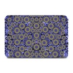 Blue Small Wonderful Floral In Mandalas Plate Mats 18 x12  Plate Mat