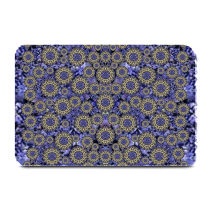 Blue Small Wonderful Floral In Mandalas Plate Mats