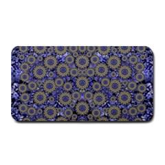 Blue Small Wonderful Floral In Mandalas Medium Bar Mats by pepitasart