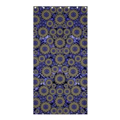 Blue Small Wonderful Floral In Mandalas Shower Curtain 36  X 72  (stall)  by pepitasart